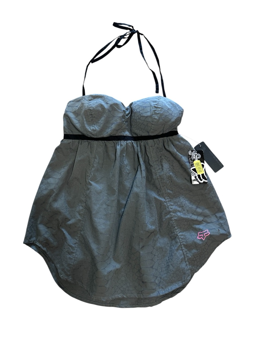 Vintage Y2K fox motocross Deadstock babydoll halter top